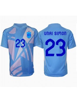 Spanien Unai Simon #23 Målvakt Replika Hemmakläder EM 2024 Kortärmad